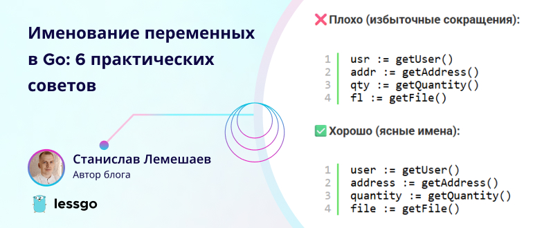 Именование переменных в Go